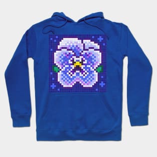 Celestial Pansy Pixel Painting Hoodie